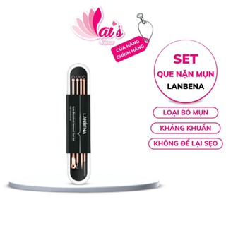 Set 4 Que Nặn Mụn LANBENA Kim Loại Kháng Khuẩn Loại Bỏ Mụn Hiệu Quả Sử Dụng Tiện Lợi