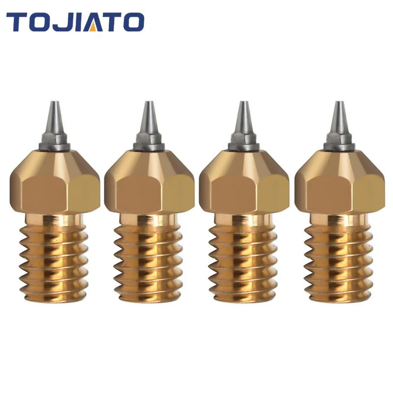 Bộ phận máy in 3D Vòi phun M6 V5 V6 cho E3D 0.2 / 0.3 / 0.4 / 0.5mm Đầu thép không gỉ có thể tháo rờ