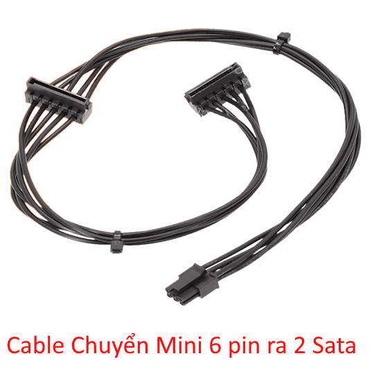 Cable Chuyển Mini 6 pin ra 2 Sata