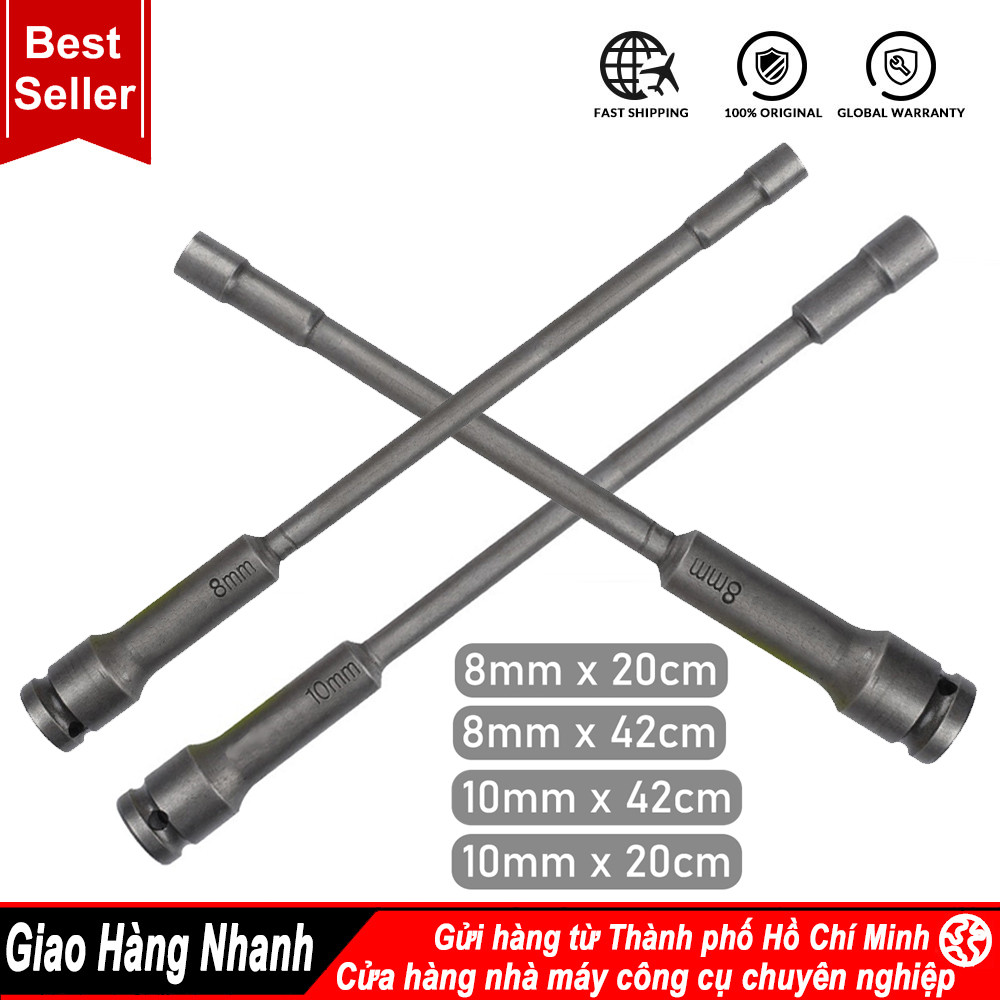 Đầu tuýp 8mm, 10mm khẩu 1/2 inch dài 20cm 42cm