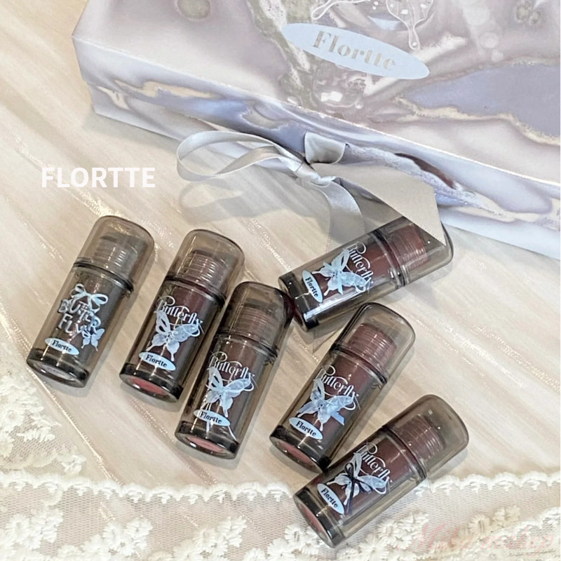 FLORTTE Son Kem Bóng Dòng Bướm Đôi Son Bóng