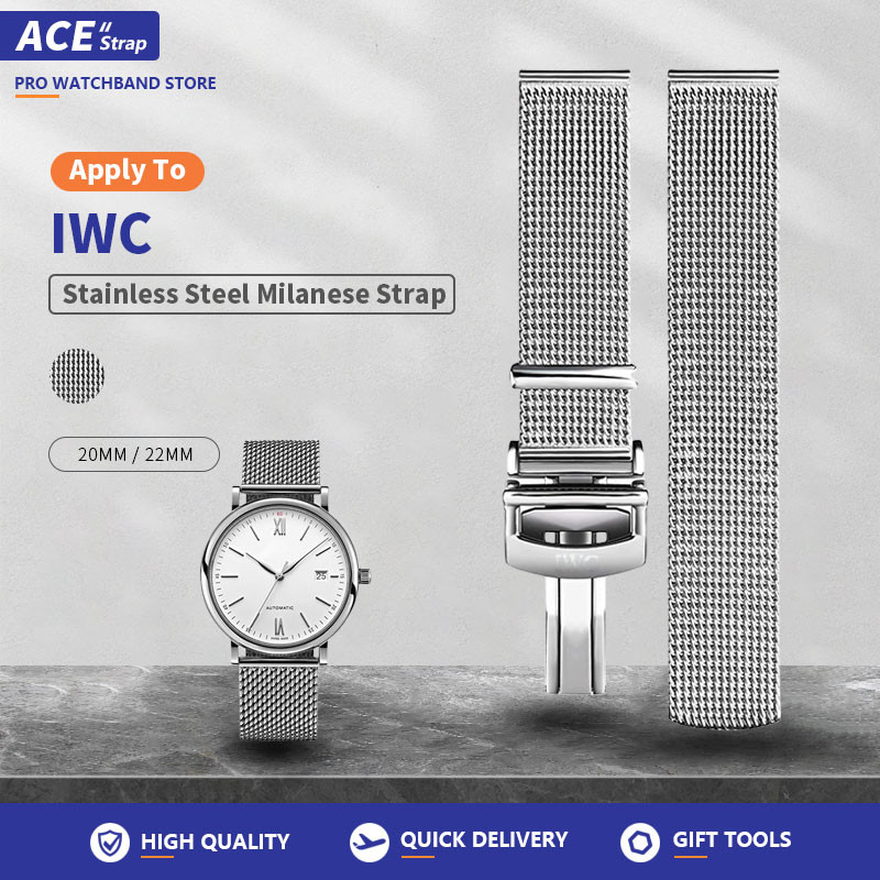 [20 / 22mm] Áp dụng cho dây đeo đồng hồ bằng thép không gỉ IWC cho Portugieser 7 Pilot Series 20mm 2