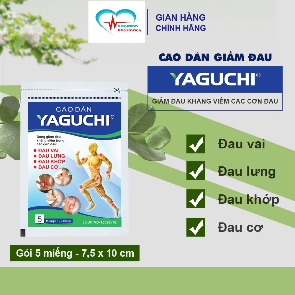 Cao Dán Giảm Đau YAGUCHI 1 Gói/5 miếng - TATRA