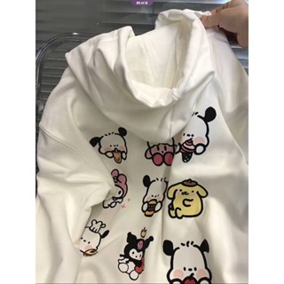 Hoạt Hình Pochacco Hello Kitty Có Mũ Trùm Đầu Áo Khoác Nữ Xuân Thu Lỏng Sữa Ngọt Ngào Bộ Sinh Viên Áo [BL]
