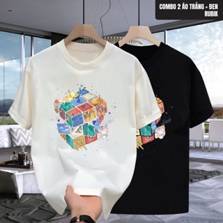 Áo thun cổ tròn nam nữ RUBIK chất cotton thoáng mát, lên phom cực đẹp phong cách boy phố trẻ trung, cá tính