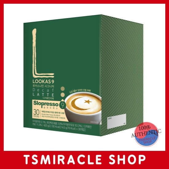 Lookas9 Signature Decaf Coffee Latte 30T pha cà phê khử caffein pha cà phê