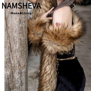 Namsheva Lông Thú Giả Khăn Dài, Tiệc Dày Lông Tơ Sang Trọng Quấn Khăn Choàng, Thời Trang 180cm Ngoài Trời Trang Trí Lông Thú Nữ Giữ Ấm Cổ Cho Nam Nữ