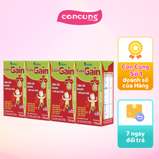 Sữa uống dinh dưỡng Colos Gain 110ml, lốc 4 hộp (trên 1 tuổi)