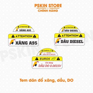  Sticker tem dán nắp bình xăng cảnh báo đổ xăng dầu DO cho ô tô hiệu Pskin 