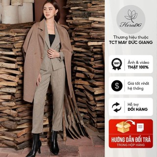  Quần baggy công sở HeraDG hai ly gấu lệch vải tuytsi cao cấp WTBB6036Q 