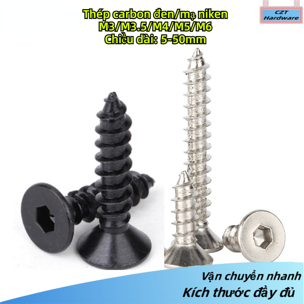 3mm 4mm 5mm 6mm Vít Đầu Tròn Ốc Vít Đầu Lục Giác  Bằng Đinh vít lục giác chìm - đinh vít gỗ loa - ví