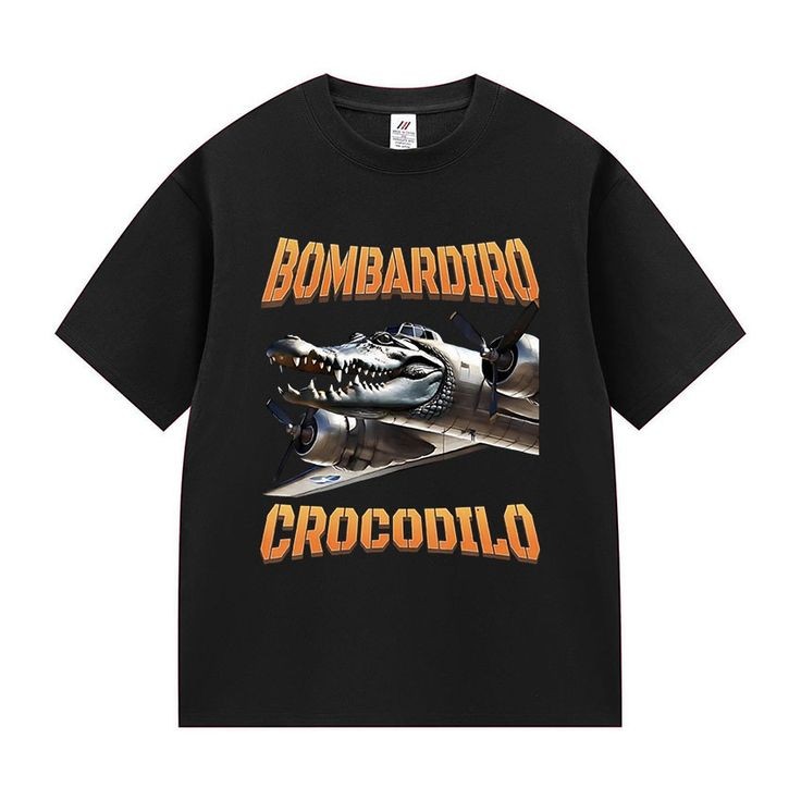 Áo thun Unisex co giãn Bombardino Crocodilo Funny Meme
