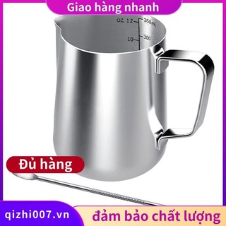 Bình tạo bọt sữa 350Ml Bình sữa bằng thép không gỉ Bình sữa tạo bọt Bình sữa cho máy pha cà phê.qizhi007vn