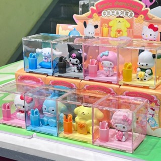 Sanrio Sanrio Kuromi Melody Hello Kitty Thẻ May Mắn Series Các Bức Tượng Hành Động Để Bàn Ô Tô Đồ Trang Trí Đồ Chơi Hoạt Hình Dễ Thương Mô Hình Hoạt Hình Mô Hình Búp Bê Quà Tặng Sinh Nhật Cho Bé Trai Bé Gái