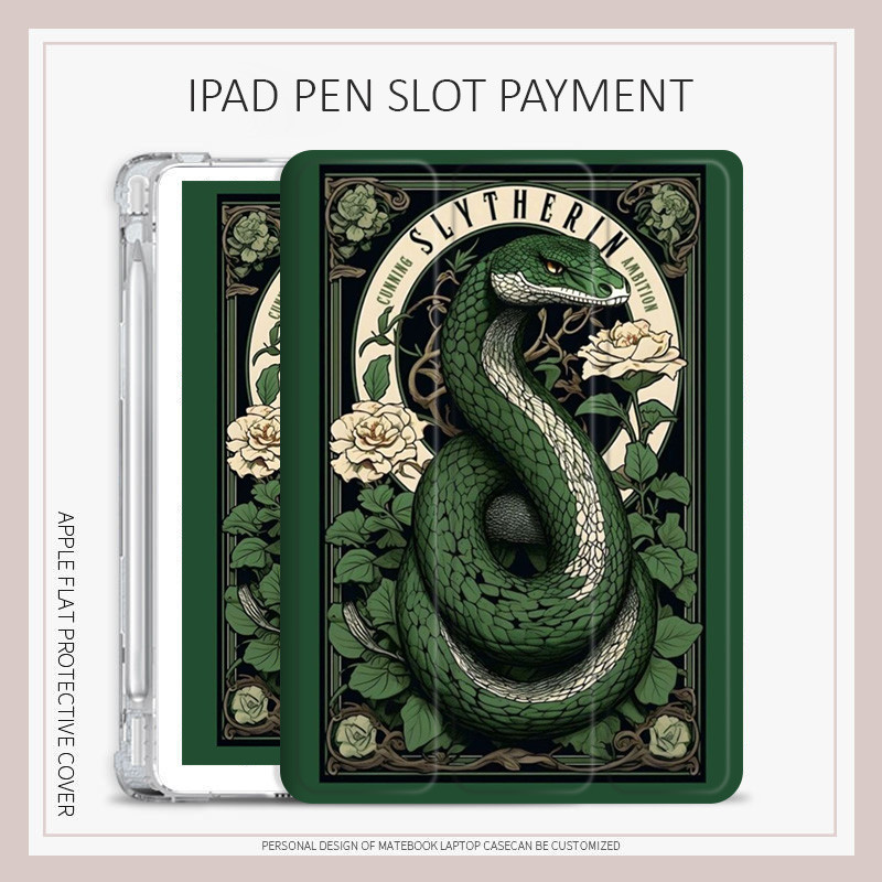 Ốp lưng Harry Potter Slytherin iPad 2022 pro11 2024 pro13 pro12.9 Ốp lưng iPad ốp lưng ipad ốp ipad 
