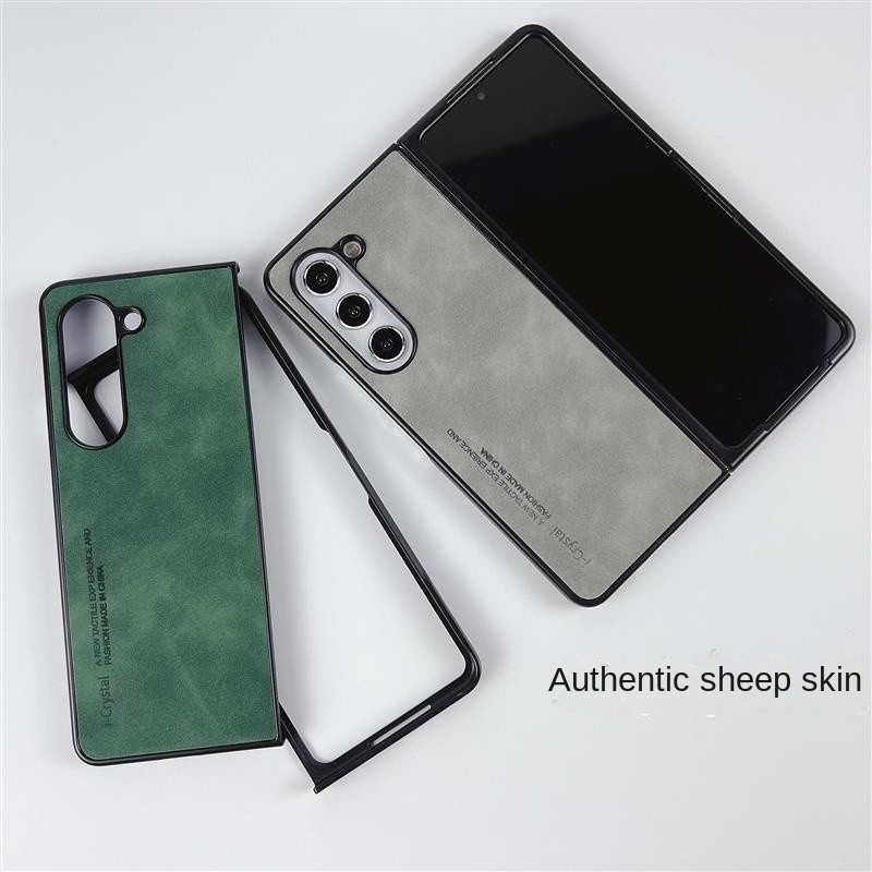 Ốp điện thoại lật siêu mỏng bằng da mờ đơn giản cho Samsung Galaxy Z Fold 6 5 4 3 fold6 fold3 Ốp bảo