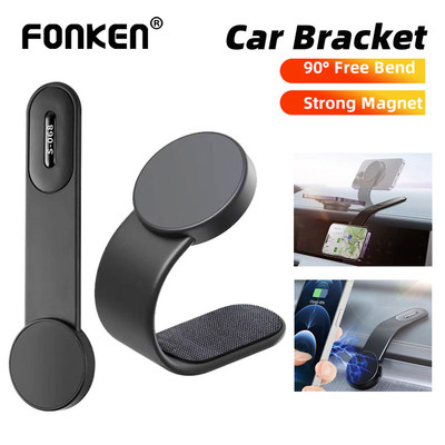 Giá đỡ từ tính Fonken Giá đỡ điện thoại ô tô Giá đỡ điện thoại di động có thể gập lại Giá đỡ cho iP 12 13 14 Pro Max Samsung cho tất cả các bảng điều khiển