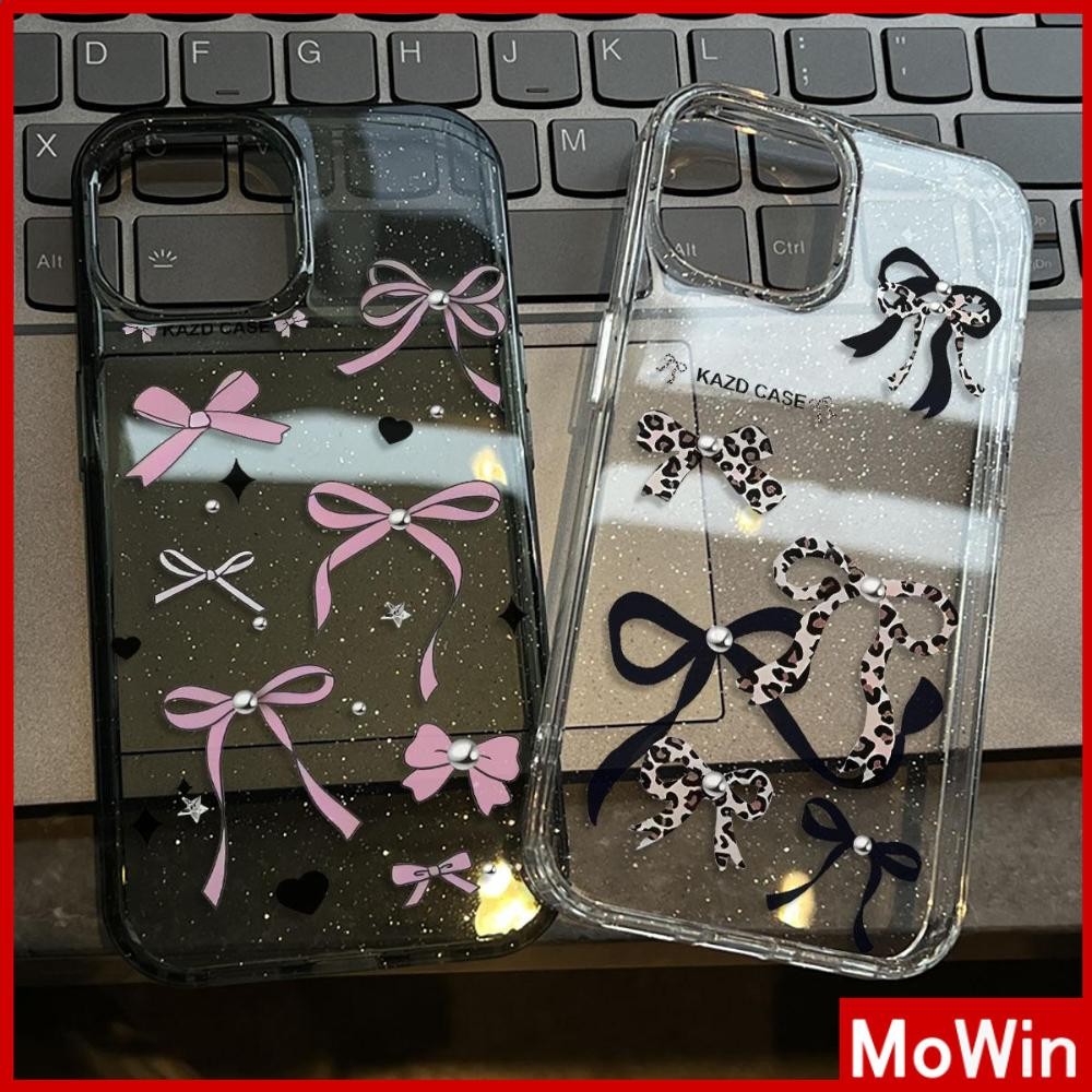 Movin - Ốp lưng iPhone 16 Pro Max iPhone 11 siêu sáng lấp lánh trong suốt TPU mềm Nơ đẹp nhiều màu sắc dễ thương Compatible iPhone15 Pro max 14 13 12 Pro max XS XR 7 Plus 8 Plus