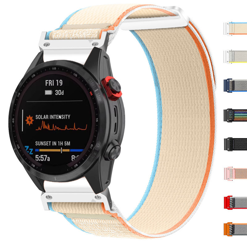 Dây đeo cổ tay phát hành nhanh bằng Nylon 22mm 26mm cho Garmin Fenix5 5XPlus 6 6XPro Instinct2 Dây đ