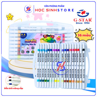  Hộp 36 Bút Lông Màu Acrylic Todo Suyo AP-789 Màu Tươi Sáng Ống Mực Lớn - Viết Vẽ Lên Mọi Bề Mặt 