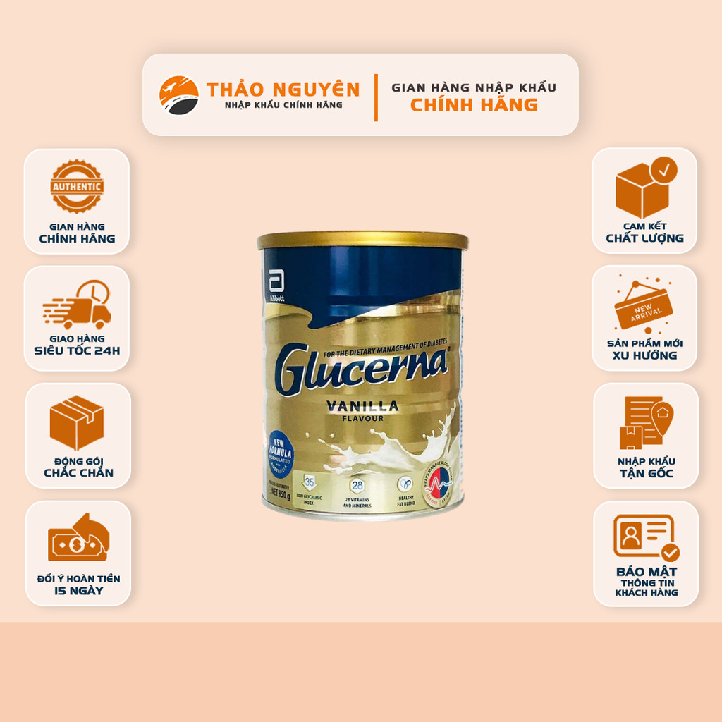 Sữa Glucerna 850g Úc | Vanilla Flavor
