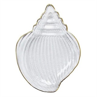 ĐĨA THỦY TINH ỐC CẠN VIỀN VÀNG 39-20X15X2CM (CÁI 1)