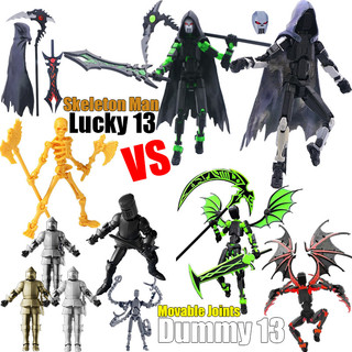  Mới May Mắn 13 Nhân Vật Hành Động Giả Chiến Đấu Trong Rối Loạn Bộ Xương Người VS Hiệp Sĩ VS Ác Quỷ Sáng Tạo Búp Bê DIY 3D in Robot Đồ Chơi Lắp Ráp Mô Hình Trẻ Em Quà Tặng 