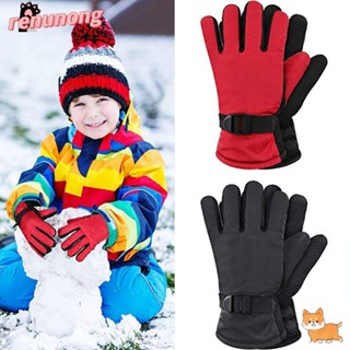 Găng Tay Trượt Tuyết RENUNONG, Găng Tay Làm Dày Chống Thấm Nước Ấm Áp Cho Trẻ Em, Mùa Đông Phải Chống Gió Găng Tay Ấm Áp Chống Trơn Trượt Trẻ Em Trẻ Em