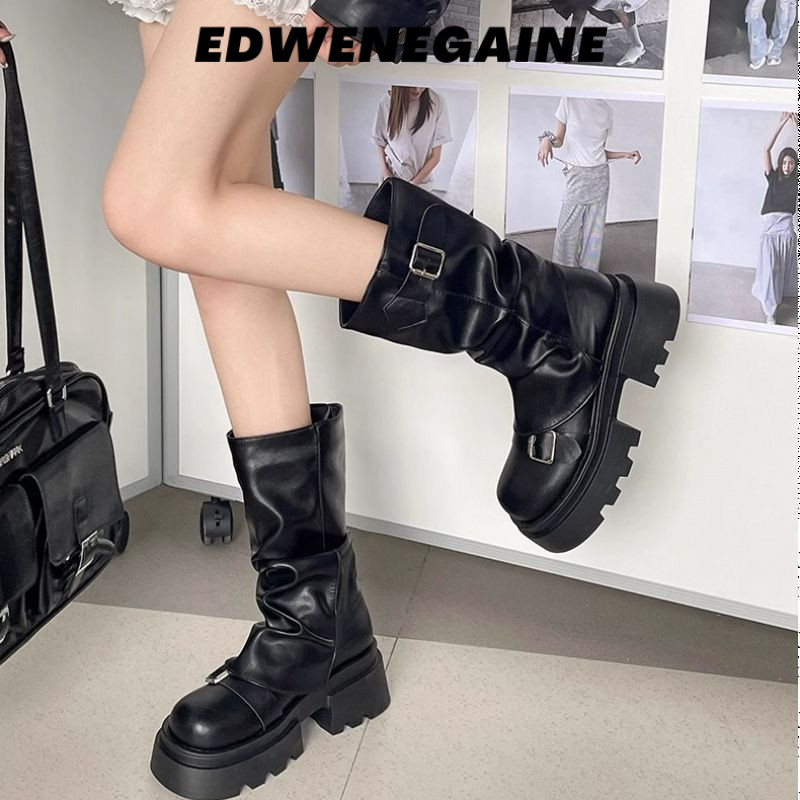 EDWENEGAINE giày nữ boot nữ bột Thời trang trăm mốt Thể thao Thiết kế độc đáo Cá tính Phối màu tinh tế FSX24B0KZ8 45Z241109