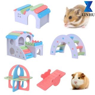 Linhu Hamster Đồ Chơi Tập Thể Dục Chuột Lang Leo Núi Thể Thao Chơi Nhiều Màu Sắc Hai Lớp Biệt Thự Cầu Thang Cầu Thang Đồ Dùng Động Vật