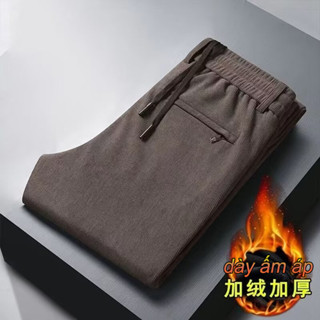 M-5xl Nam Chất Lượng Đơn Giản Thường Ngày Công Sở Corduroy Quần Ấm Áp Mùa Đông Dày Lông Cừu Lót Quần
