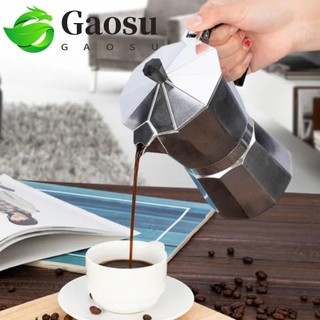 Máy pha cà phê GAOSU Nồi Moka, với bộ lọc bằng thép không gỉ Ấm đun nước Espresso hình bát giác, Classic 50ml 100ml 150ml 300ml 450ml Dụng cụ pha cà phê nhôm tại nhà