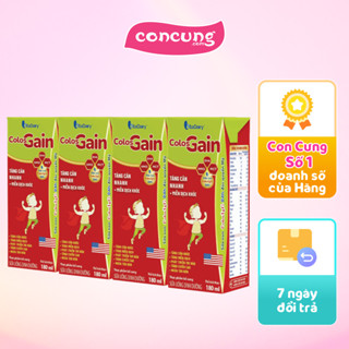 Sữa uống dinh dưỡng Colos Gain 180ml, lốc 4 hộp (trên 1 tuổi)