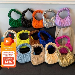 Túi mây xếp li thời trang màu trơn Túi xách dung tích lớn đơn giản