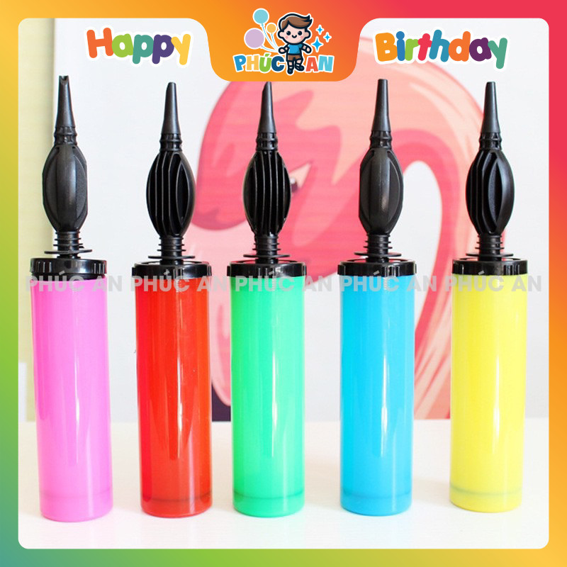 [TPHCM] Bơm bóng chuyên dụng, dụng cụ bơm bóng cầm nhiều màu sắc (sỉ thùng) phụ kiện sinh nhật Phúc An