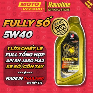 [MTVV] Dầu nhớt số CALTEX HAVOLINE FULLY SỐ 4T 5W40 1 LÍT 100% Tổng hợp toàn phần<END>