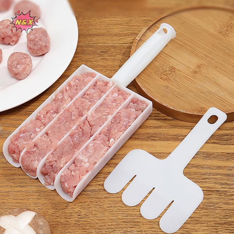 N & X 1 Bộ Máy Làm Thịt Viên Bằng Nhựa Bộ Cá Chiên Bánh Làm Thịt Quả Bóng Khuôn Thìa Dụng Cụ Thịt Tiện Ích Nhà Bếp Phụ Kiện Nấu Ăn.