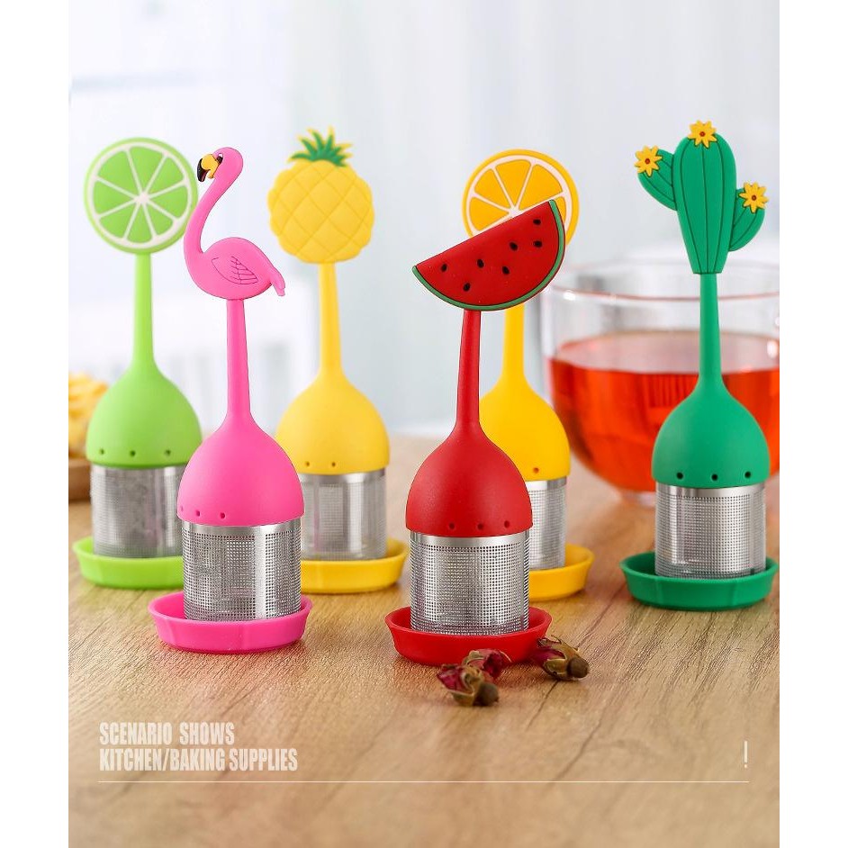 Trà Silicon Infusers Cho Trà Rời, Trà Silicon Steeper Lưới Mịn Rời Lọc Trà Nắp Silicon Trà Bộ Lọc Ch