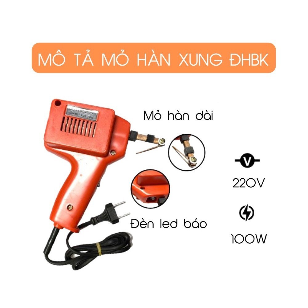 Mỏ hàn xung Bách Khoa 220v 100w,mỏ hàn thiếc,tay hàn thiếc,mỏ hàn sung,súng hàn điện,mỏ hàn nhiệt,mỏ
