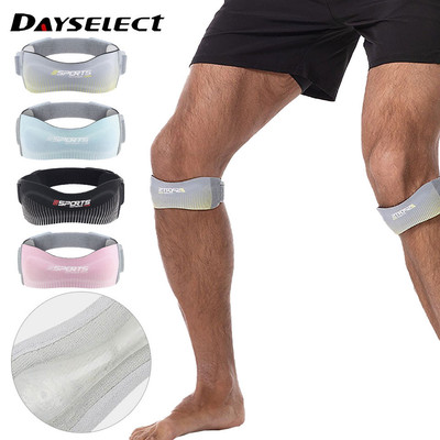 DAYSELECT 1 Dây đeo bánh chè thể thao bằng silicon áp lực Chống va chạm Hỗ trợ đầu gối có thể điều chỉnh