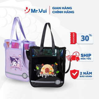  Túi Tote trẻ em Mr Vui 003 dây buộc chéo Hàn Quốc chống thấm nước đi học du lịch đi chơi cho bé 