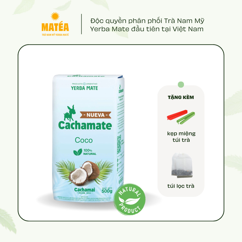 Trà Nam Mỹ Cachamate Yerba Mate Coco Dừa 500gr