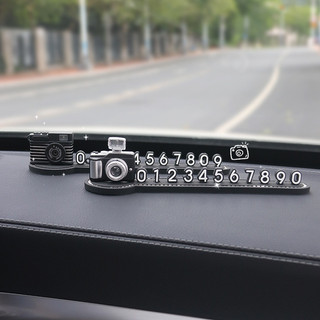 Xe Ô Tô Biển Số Phụ Kiện Retro Camera Mẫu Xe Ô Tô Tạm Thời Dừng Ký Hiệu Hoạt Hình Số Điện Thoại Tạm Thời Đỗ Xe Thẻ Nhắc Nhộn Biển Số Trang Trí