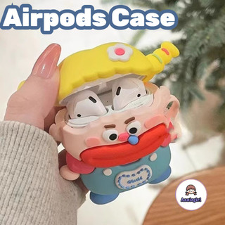 Phim hoạt hình Braid Cô gái xấu xí Vỏ tai nghe silicon cho AirPods 1 / 2 / 3 / Pro 2 AirPods 4 Tai nghe không dây Bluetooth chống mất Tai nghe Vỏ bảo vệ chống rơi