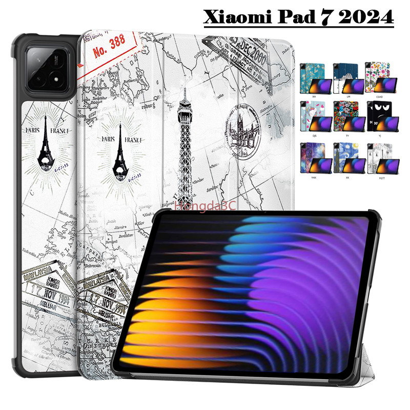 Ốp Cho Xiaomi Pad 7 Pro Cover Pad7pro 2024 11.2 inch Da PU Cứng PC Nhựa Sơn Dành Cho Mi Pad7 7Pro XI
