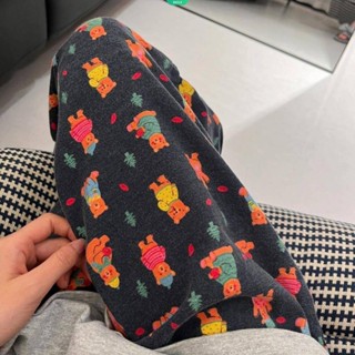  Hoạt Hình Dễ Thương Giáng Sinh In Hình Gấu Bộ Đồ Ngủ Không Buộc Nữ Mùa Xuân 2024 Mới Rời Đi Bộ Thường Ngày Quần  WET  