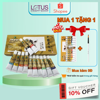 12 Màu Maries Acrylic Dạng Tuýp, Màu Tô Tượng Đất Sét Tự Khô, Màu Vẽ Vải, Vẻ Giày - Tuýp 12ml,5ml