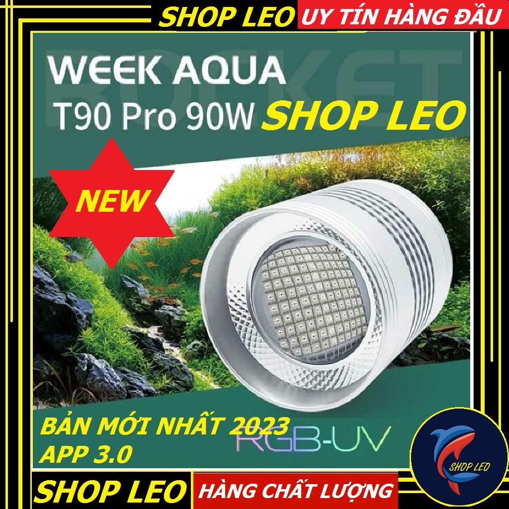 Đèn Week T90 Pro (Chỉnh APP) - LED RGB-UV cao cấp - đèn week treo dạng LON - phụ kiện thủy sinh - sh