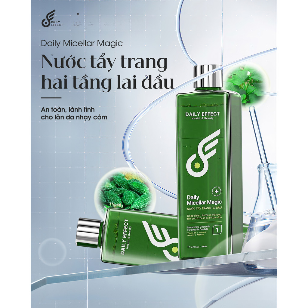 Nước Tẩy Trang 2 Tầng Lai Dầu Daily Micellar Magic Daily Effect 200ml