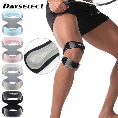 DAYSELECT 1 Miếng Thể Thao Hai Lớp Dây Đeo Patellar Có Thể Điều Chỉnh Nén Chống Xiên Miếng Lót Đầu Gối